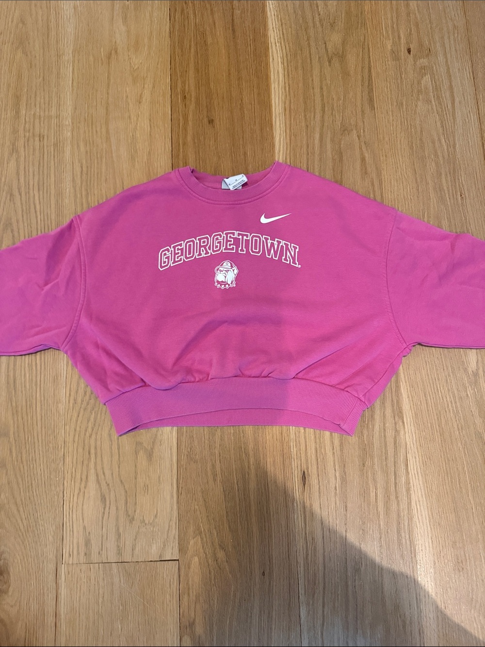 Nike Hot Pink Georgetown Cropped Crewneck